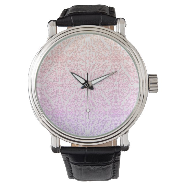Soft Pink Dream Mandala pattern series Watch (Front)