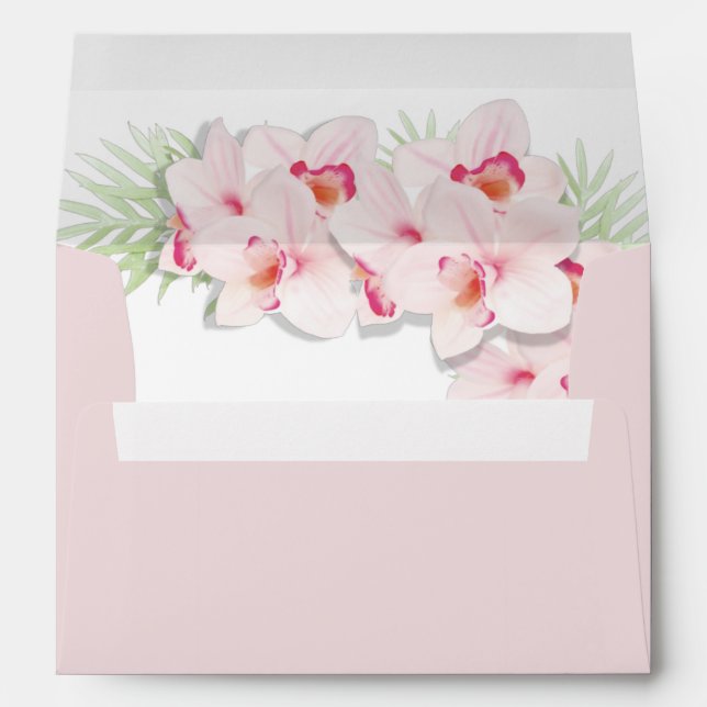 Soft Pink Envelope with Pink Floral Lining (Back (Bottom))