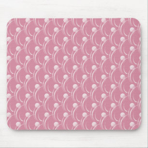 Soft Pink Fancy Swirls Mousepad
