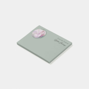 Soft Pink Flamingo Personalised Post-it Notes