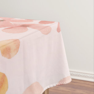Soft Pink Floral Blossom Dining Tablecloth
