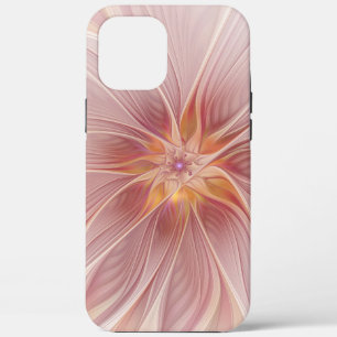 Soft Pink Floral Dream Abstract Fractal Art Flower iPhone 12 Pro Max Case