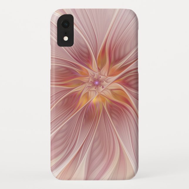 Soft Pink Floral Dream Abstract Fractal Art Flower Case-Mate iPhone Case (Back)