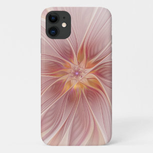 Soft Pink Floral Dream Abstract Fractal Art Flower Case-Mate iPhone Case