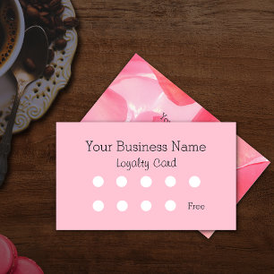 Soft Pink Floral  Loyalty Card