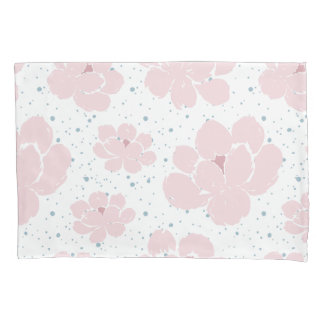 Soft Pink Floral Pillowcase
