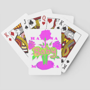 Soft Pink Flower Art: A Baby's Touch. Playing Cards