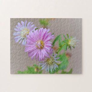 Soft Pink Flower Garden Puzzle