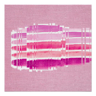Soft Pink Geometric Brush Poster