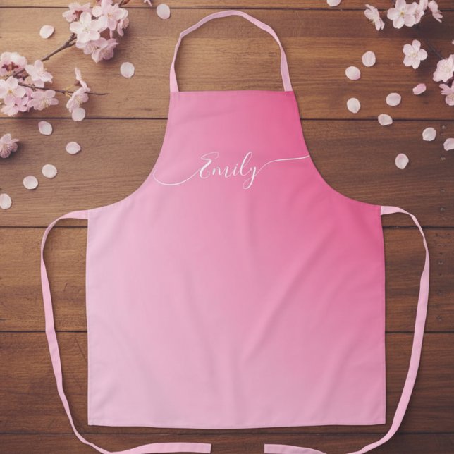 soft pink  gradient  -add name apron (Creator Uploaded)