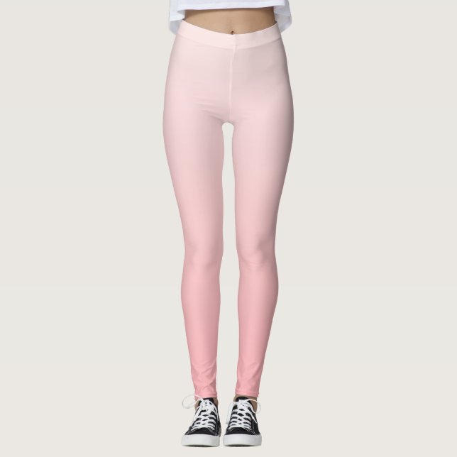 Soft pink gradient leggings (Front)