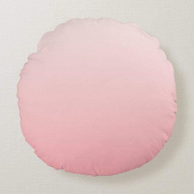 Soft pink gradient round cushion (Front)