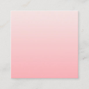 Soft pink gradient square business card