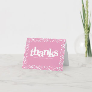 Soft pink graduation bold simple modern typography thank you card