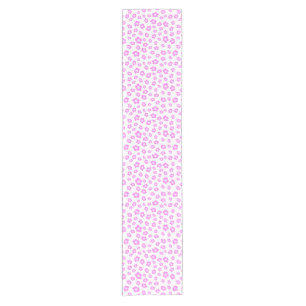 Soft Pink Hibiscus Floral Short Table Runner