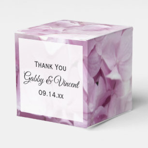 Soft Pink Hydrangea Floral Wedding Favour Box