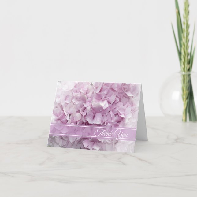 Soft Pink Hydrangea Thank You (Front)