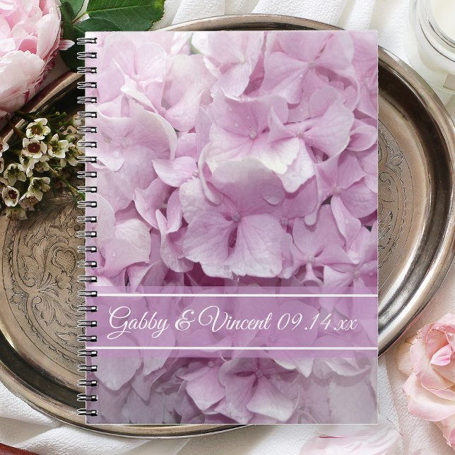 Soft Pink Hydrangea Wedding Notebook (Creator Uploaded)