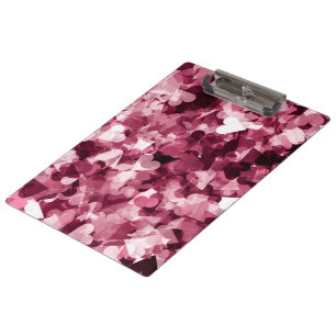 Soft Pink Kawaii Hearts Background Clipboard