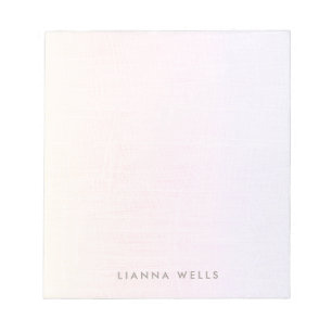Soft Pink & Lavender Linen (image) Notepad