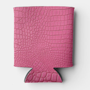 Soft Pink Leather Texture Background Can Cooler