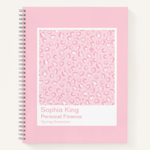Soft Pink Leopard Swatch Notebook