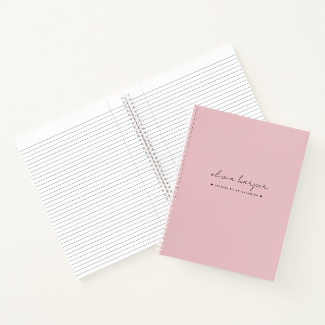 Soft Pink Letters to My Daughter Keepsake Journal (Inside)