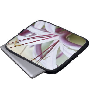 Soft Pink Lily Flower Botanical Photo Art Laptop Sleeve