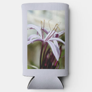 Soft Pink Lily Flower Botanical Photo Art Seltzer Can Cooler