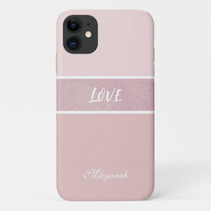 Soft Pink Minimal Girl Case-Mate iPhone Case