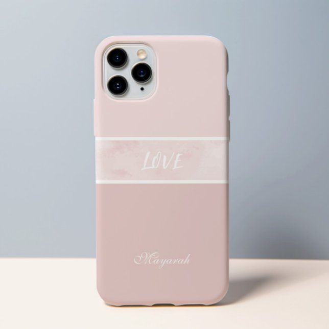 Soft Pink Minimal Girl Case-Mate iPhone Case (Creator Uploaded)