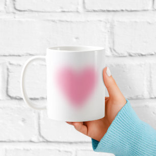 Soft Pink Minimalist Heart Coffee Mug