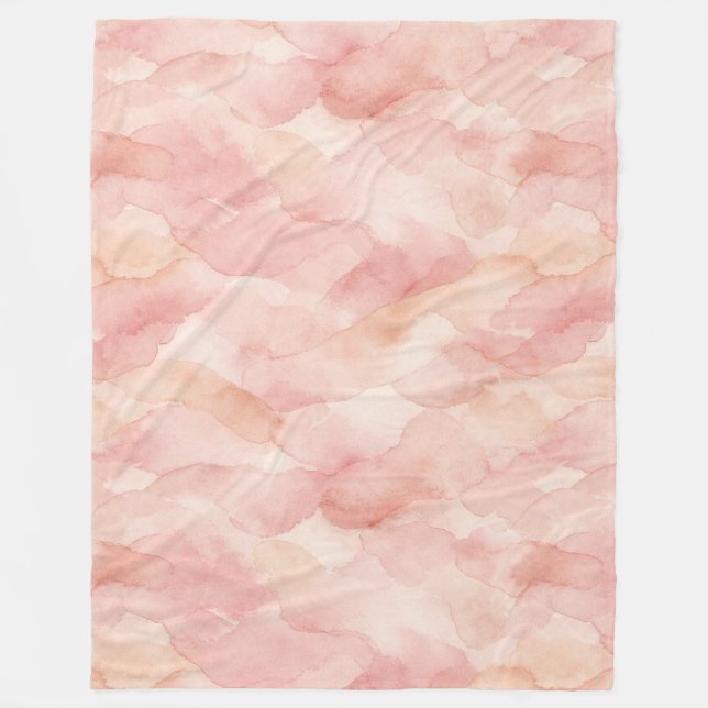 Soft Pink Modern Abstract Design Pattern Fleece Blanket (Front)