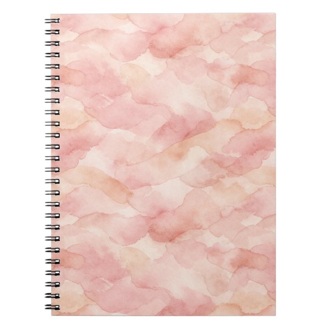 Soft Pink Modern Abstract Design Pattern Notebook (Front)