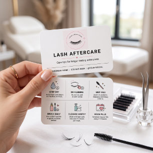 Soft Pink Modern Lash Aftercare Template