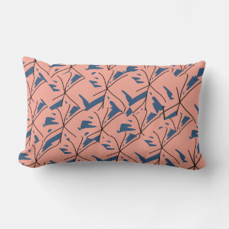 - Soft Pink & Nav Lumbar Cushion