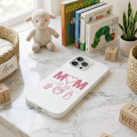 Soft Pink New Mum Est Year Baby Icons Design
