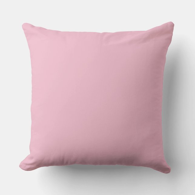Soft Pink Pale Blush Throw Pillow (Front)