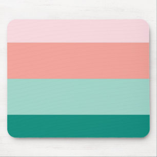 Soft Pink Peach Amber Yucca and Arbor Green Horiz Mouse Pad
