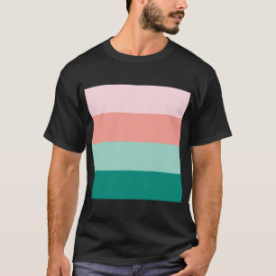 Soft Pink Peach Amber Yucca and Arbor Green Horiz T-Shirt