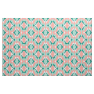 Soft Pink Peach Amber Yucca and Arbor Green Seamle Fabric