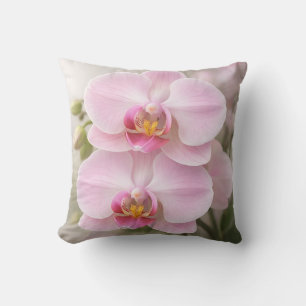 Soft Pink Phalaenopsis Orchid Cushion