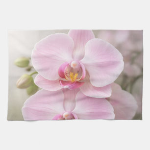 Soft Pink Phalaenopsis Orchid Tea Towel