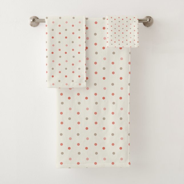 Soft Pink Polka Dot Baby Towel Set (Insitu)