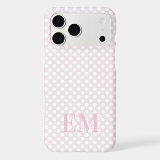 Soft Pink Polka Dot Modern Brand Monogram