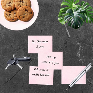 Soft Pink Post-It Notes