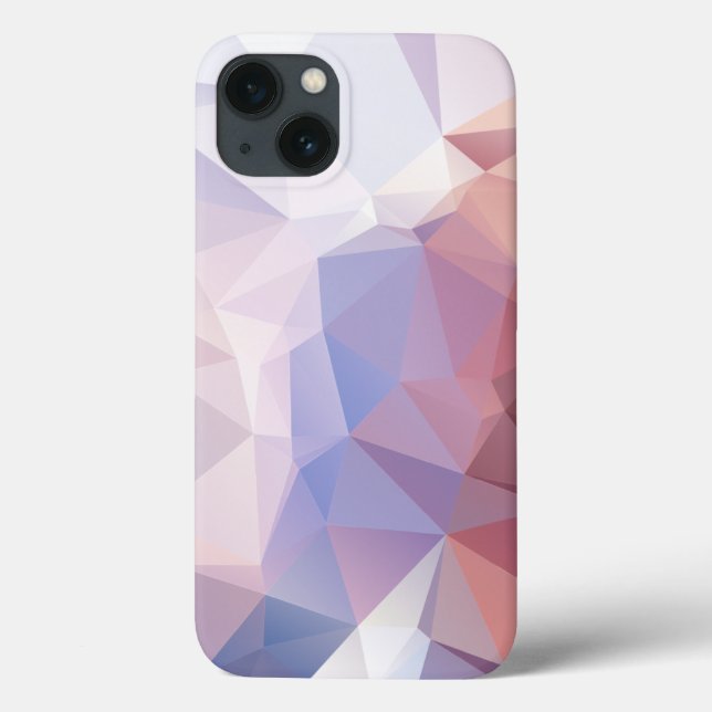 Soft Pink Purple Abstract Pyramid Pattern Design Case-Mate iPhone Case (Back)
