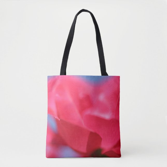 Soft Pink Rose and Sky Tote Bag (Front)