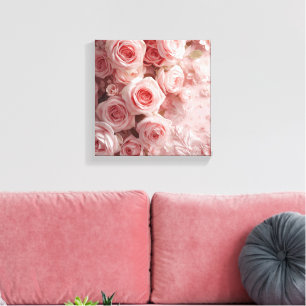 Soft Pink Rose Garden – Elegant Floral Art Print