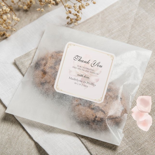 Soft Pink Rose Thank You Sticker (Creator Uploaded)